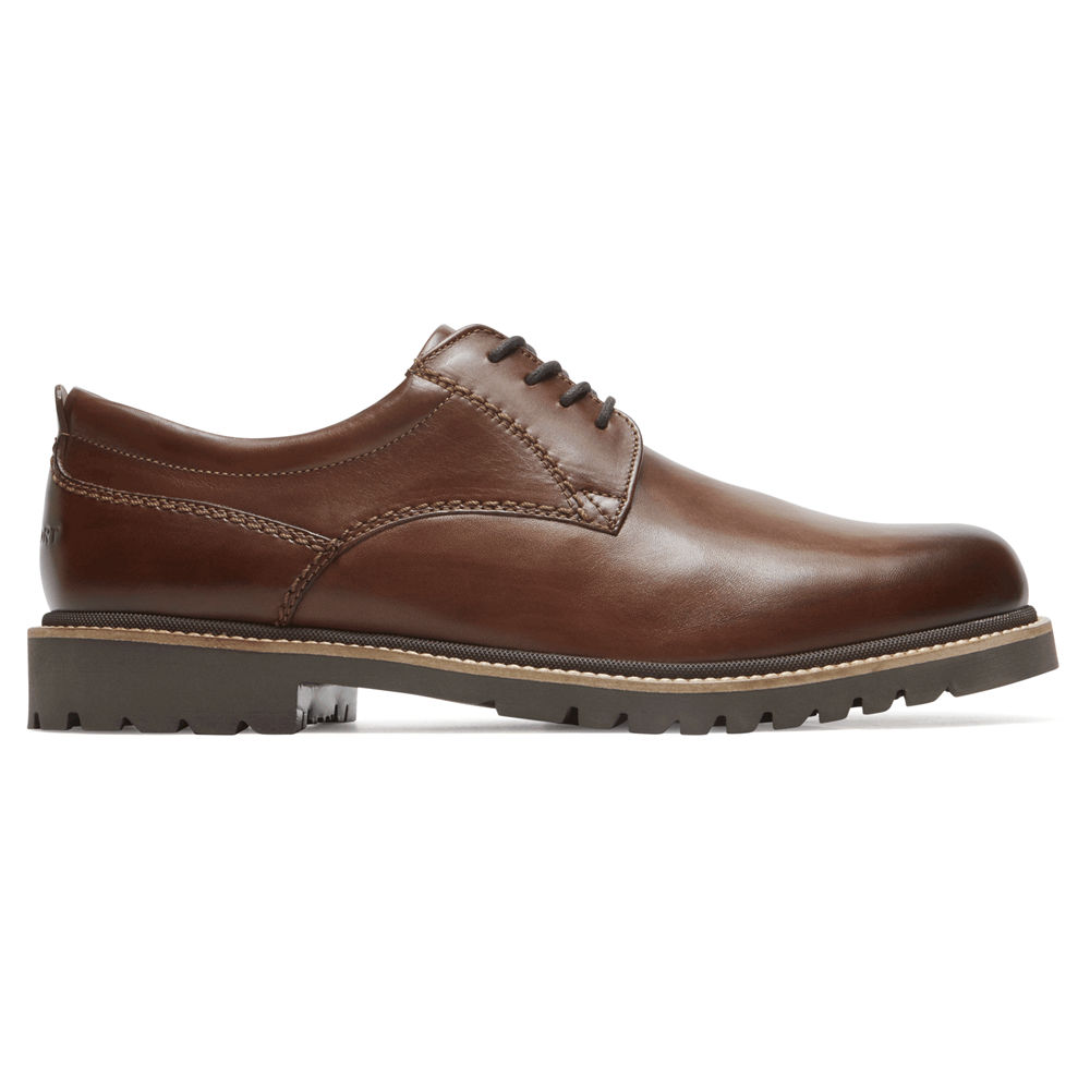 Rockport Mens Marshall Plain Toe - Oxfords Dark Brown - DUT035912